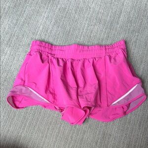 Pink Lululemon HottyHot Shorts